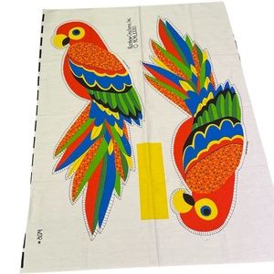 1982 Rainbow Creations Jumbo Parrot 42” Cut & Sew Body Pillow Panel